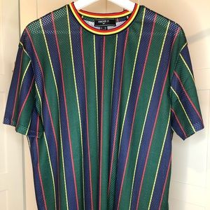 Forever21 Striped mesh top